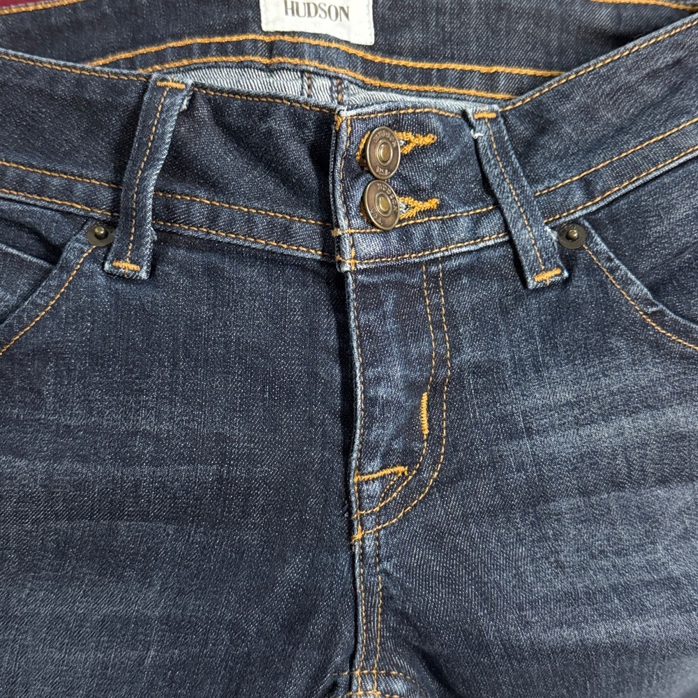 HUDSON Womens Malibu Cap Cuffed Low‎ Rise Cropped Capri Jean Shorts Sz 26 NWOT - Picture 6 of 15